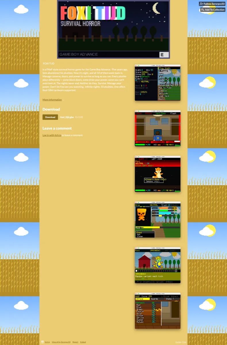 GBA Homebrew Game